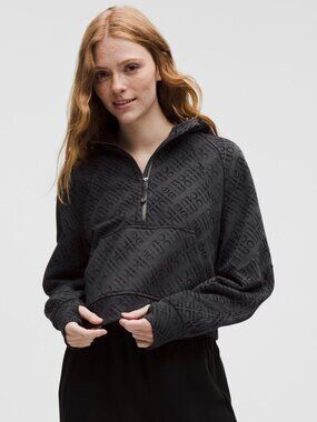 Lululemon Scuba Oversized Half-Zip Hoodie 1 x Flux Wordmark Wp Black Multi